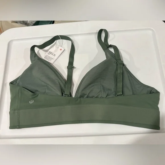 Lululemon License to Train Triangle Bra in the color Grey Eucalyptus. - Picture 8 of 10